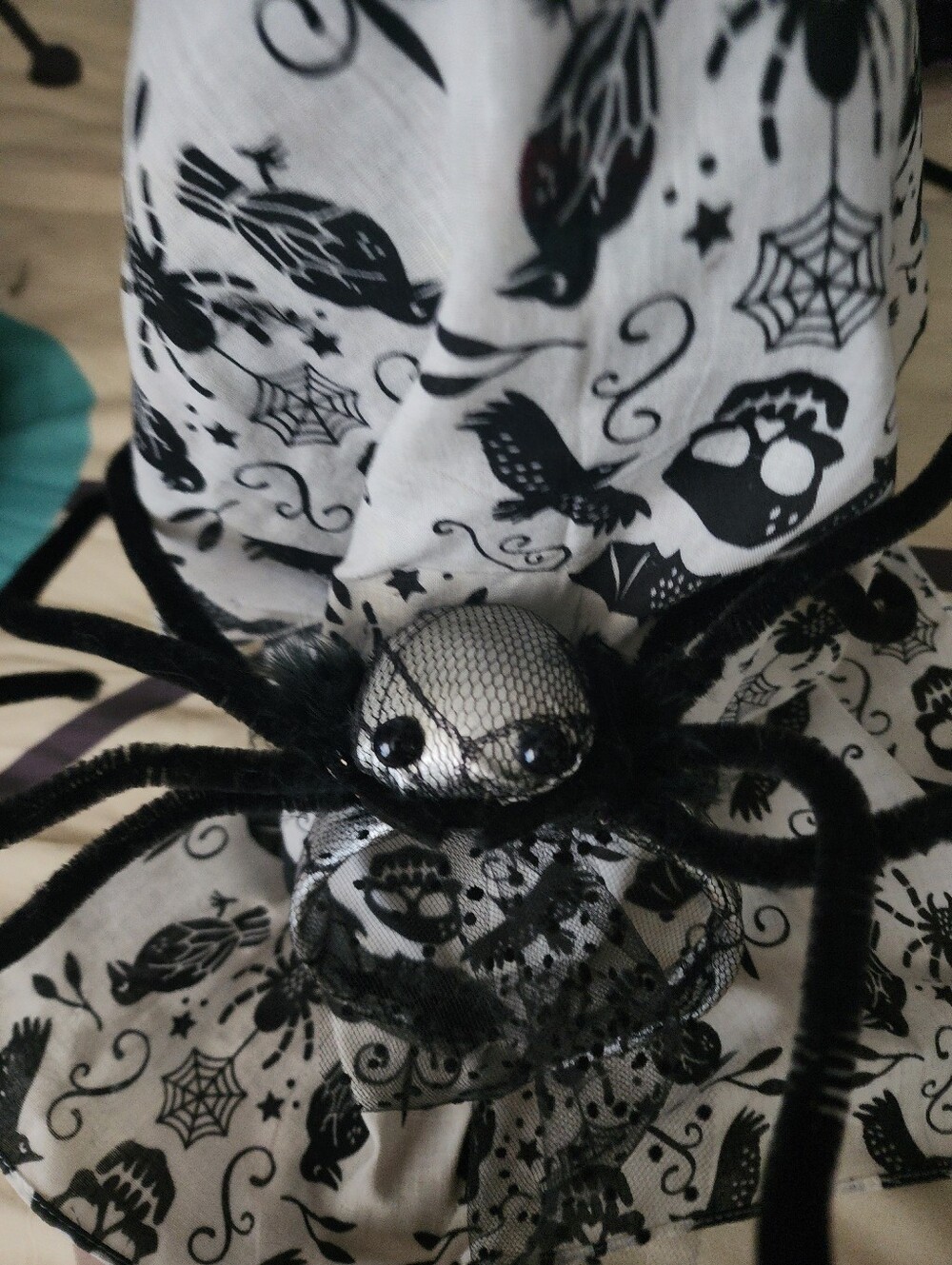 Kids Black Spider Witch Costume Hat